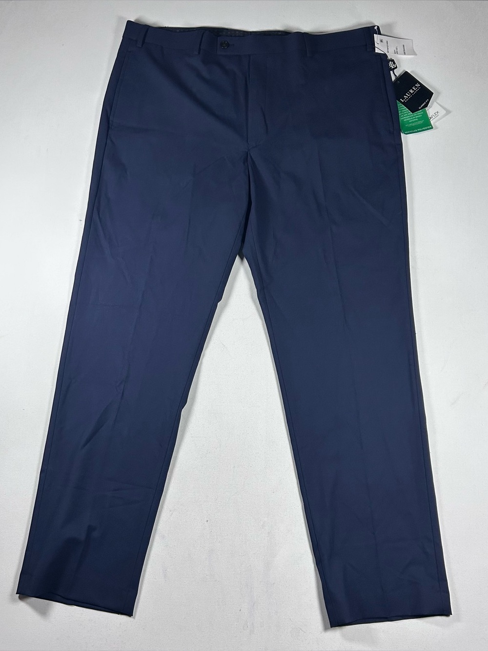 Lauren Ralph Lauren Dress Pants Mens 40x32 Navy Blue Ultraflex Classic Fit NEW